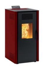 Stufa a pellet ventilata INVICTA Nuova Vieste 7.3 KW bordeaux - immagine 2