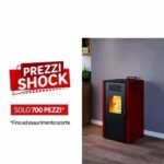 Stufa a pellet ventilata INVICTA Nuova Vieste 7.3 KW bordeaux - immagine 4