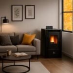 Stufa a pellet ad aria Anita da 9,4 kW Sannover nera - immagine 2