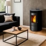 Stufa a pellet Azora 11,6 kW Nero Sannover - immagine 3