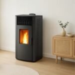 Stufa a pellet ad aria Anita da 12 kW Sannover nera - immagine 3