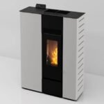 Stufa a pellet canalizzata LVZ Palmas 10.3 KW bianca