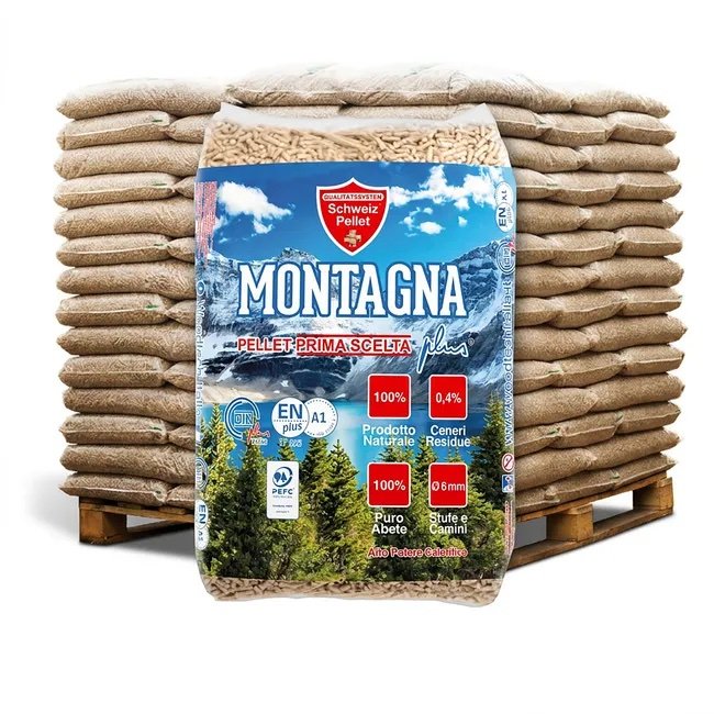 img_5092 Bancale 1050 kg pellet Montagna in abete ENplus A1, 70 sacchi da 15 kg - immagine 1